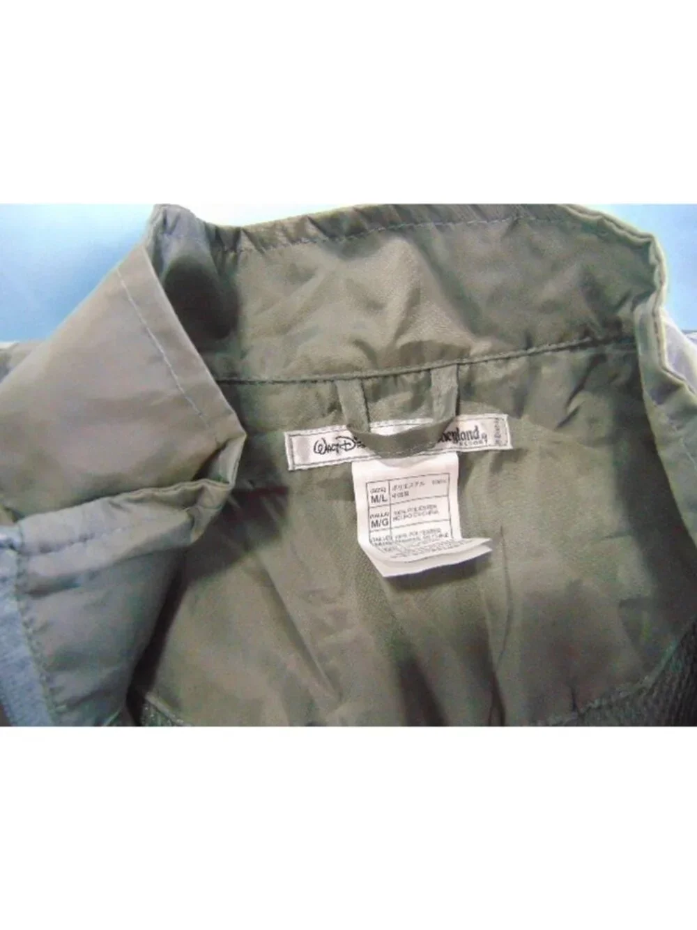Disney Parks Mens Blue Gray Packable Jacket Size M Pullover Windbreaker Walt - Picture 10 of 14